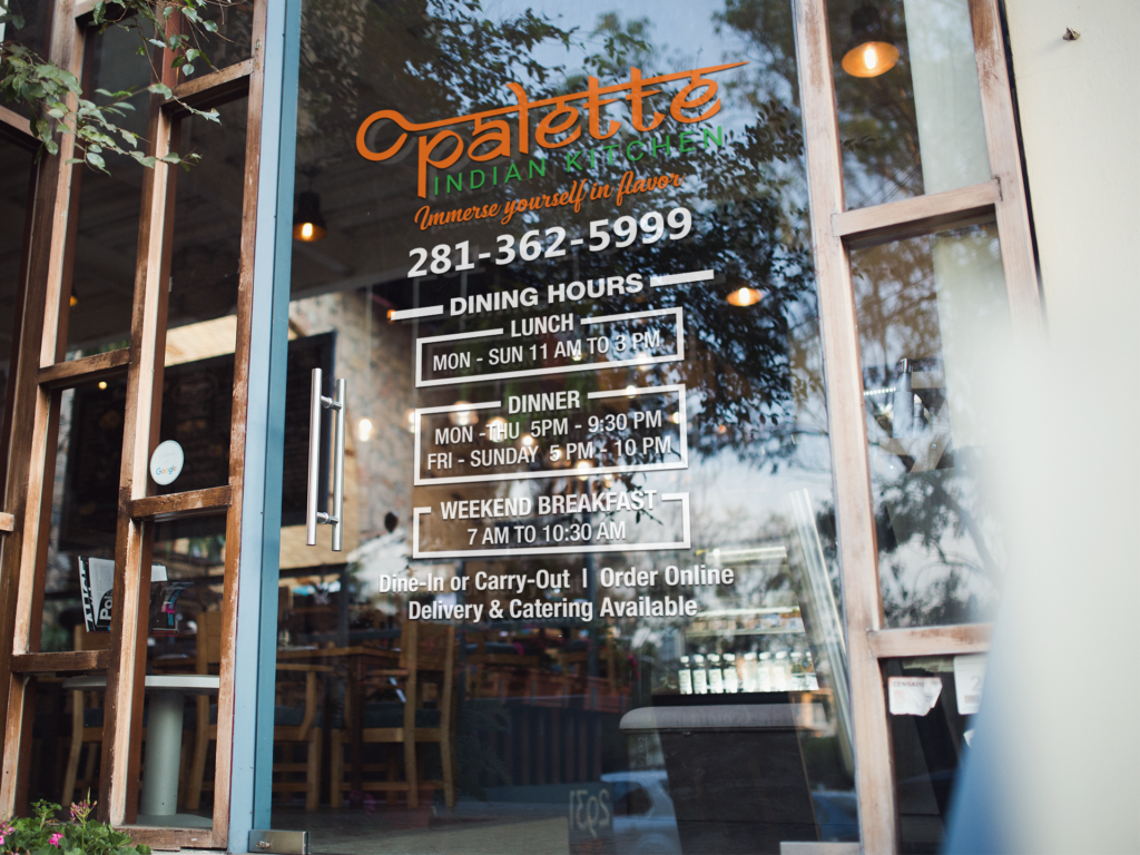 Palette Window/Door Sign